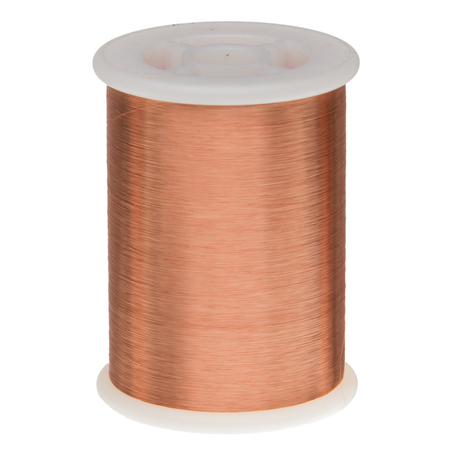 REMINGTON INDUSTRIES Magnet Wire, Enameled Copper Wire, 42 AWG, 1.0 Lbs, 51313' Length, 0.0026" Diameter, Natural 42SNSP